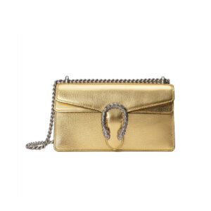 Replica Gucci Dionysus Small Shoulder Bag in Gold Lame Leather 499623