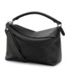Loewe Large Puzzle Bag In Black Grained Leather