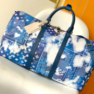 Louis Vuitton Keepall Bandoulière 50 Soft Travel Bag – Blue