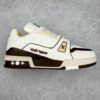 Louis Vuitton Trainer LV Low-Top Casual Shoes Sneakers Men's & Women's Shoes Beige Brown All-Over Print 1ACR5K