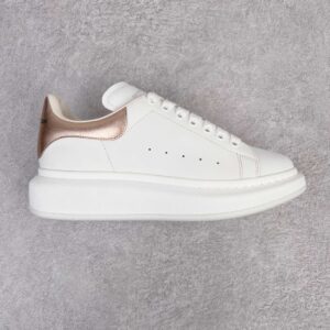 Alexander McQueen White Metallic Tail Low-Top Skate Shoes Casual Footwear Chunky Sole Height-Enhancing Shoes Men's Shoes Women's Shoes 553680WHNBG9075