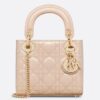 Dior Lady Dior Mini Chain Bag with Chain in Aesthetic Beige Patent Calfskin