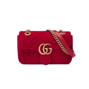 Replica Gucci GG Marmont Velvet Shoulder Bag 446744