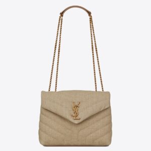 Saint Laurent Loulou Small Bag In Linen Canvas