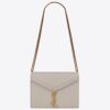Saint Laurent Blanc Cassandra Monogram Clasp Bag
