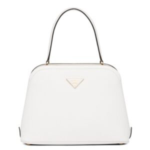 Prada Matinee Mini Bag In White Saffiano Leather
