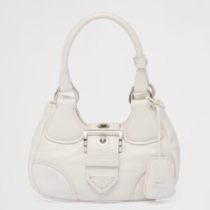 Prada Moon Bag in White Padded Nappa Leather