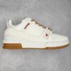 Louis Vuitton LV Trainer Low-top casual trainers Sneakers Men's and women's shoes White natural rubber 1AHTS7