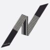 Dior 30 Montaigne Mitzah Scarf in Black and White Silk Twill