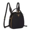 Prada Odette Backpack In Black Saffiano Leather