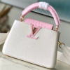 Louis Vuitton Ostrich Pattern Capucines Small Handbag – Pink White