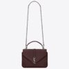 Saint Laurent College Medium Bag In Burgundy Matelasse Leather