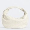 Bottega Veneta BV Jodie Small Bag In White Intrecciato Leather