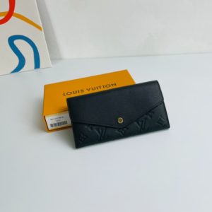 Louis Vuitton Monogram Envelope Style Sarah Wallet – Black