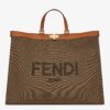 Fendi Peekaboo X-Tote Large Shopper In Green Canvas