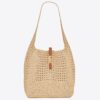 Saint Laurent Le 5 A 7 Medium Tote Bag in Naturel Raffia