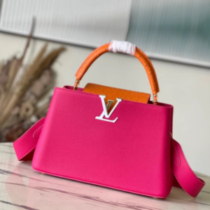 Louis Vuitton Capucines Taurillon Leather Large Handbag – Pink