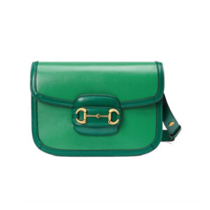 Replica Gucci Horsebit 1955 Small Shoulder Bag 602204 Green Leather