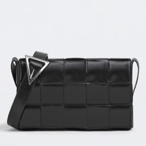 Bottega Veneta Cassett Bag In Black Wrinkled Calfskin