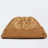 Bottega Veneta Large Pouch Clutch In Caramel Intrecciato Lambskin