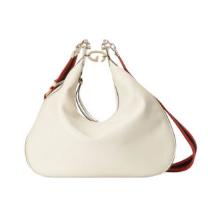 Replica Gucci White Leather Attache Medium Shoulder Bag 702823