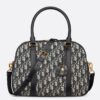Dior D-Vibe Bowling Large Bag in Blue Oblique Jacquard