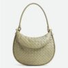 Bottega Veneta Gemelli Medium Bag in Travertine Intrecciato Lambskin