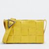 Bottega Veneta Cassett Bag In Yellow Wrinkled Calfskin
