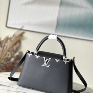 Louis Vuitton Plain Silver Buckle Medium Handbag