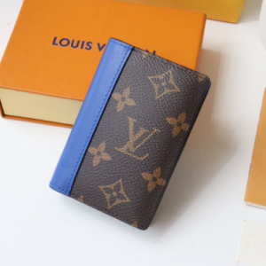 Louis Vuitton Pocket Organizer Blurry Monogram Wallet – Blue