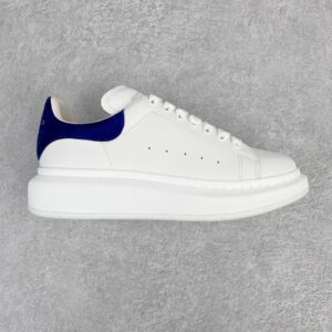Alexander McQueen White Blue Tail Suede Low-Top Trainers Casual Shoes Chunky-Soled Shoes Height-Enhancing Shoes Men's Shoes Women's Shoes 553680WHGP79086
