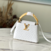 Louis Vuitton Mini Capucines Ostrich Leather Handbag – White