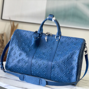 Louis Vuitton Keepall Bandoulière 50 Travel Bag – Blue
